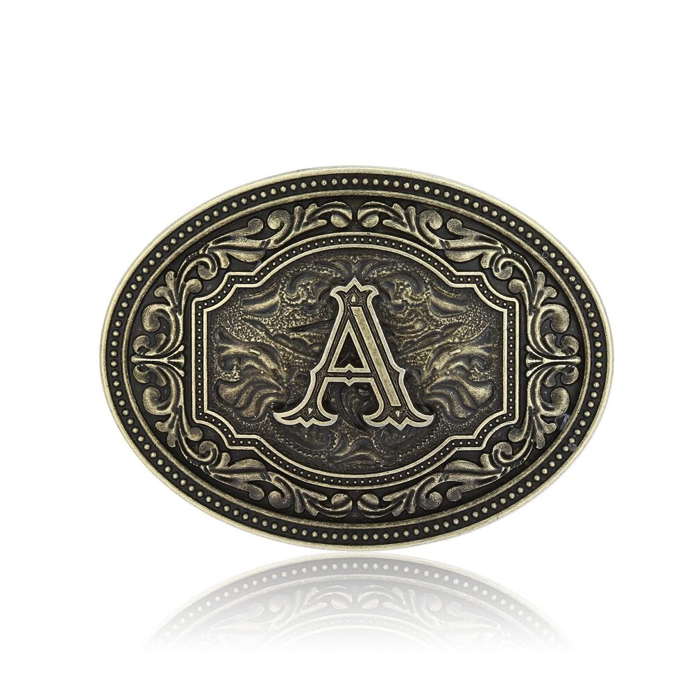 3038 Belt Buckles - Initial Letters A to Z Western Rodeo Cowboy Cowgirl
